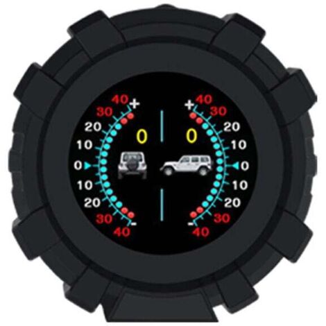 Affichage Tête Haute Voiture HUD LCD Multifonction avec GPS, Inclinomètre Numérique, Mesure d'Angle/Pente/Longitude/Latitude, Vitesse/Altitude/Boussole/Tension en Temps Réel
