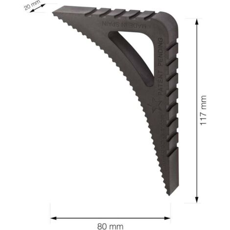 Blockystar Cale Fenêtre pour Intérieur et Extérieur - Lot de 2 en Noir – Bloque Porte Ouverte – Stoppy Arrêt-Porte en Caoutchouc – Bloc Fenêtre Ouverte - Butoir de Porte en Plastique