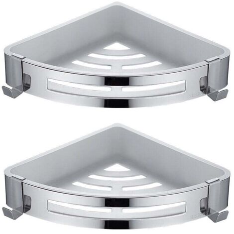 Triangle,2 Pièces Etagère De Douche D'Angle, Serviteur De Douche Sans Percage, Antirouille Pour Panier Rangement Douche Accessoire Salle De Bain Porte Savon Shampooing