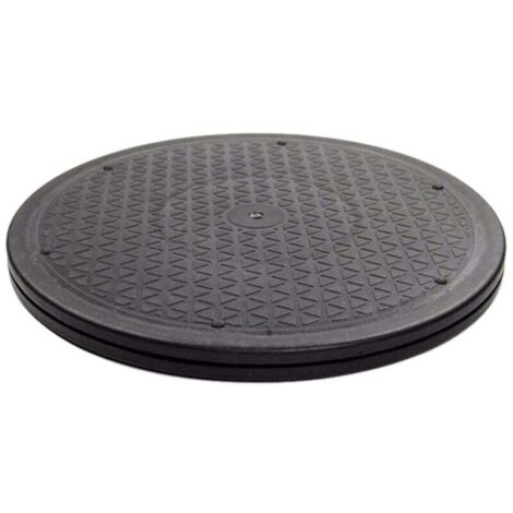 Support de Roulements à Billes en Acier Pivotant Rotatif Robuste 12 Pouces pour Moniteur TV Plateau Tournant Lazy Susans Forme Ronde Noire (1/4)