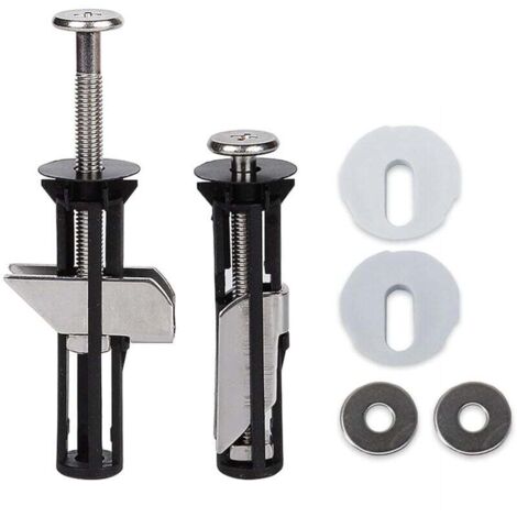 Boulons et vis universels pour siège de toilette,fixation abattant wc fixation à charnière à dégagement rapide,kit de rechange pour siège de toilette installation facile(2 pièces)
