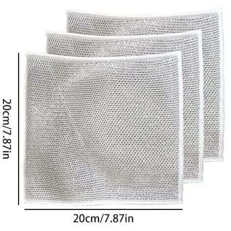Torchons En Fil Métallique Anti-rayures - Lot De 12 Avec Accessoires Pour Nettoyage Cuisine