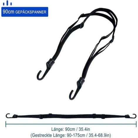 Realjoy 6 Pièces Tendeurs Élastiques Avec Crochets 3 En 1 - Sangles Pour Vélo, Moto Et Bagages