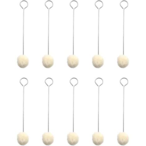 10 Pièces Laine Daubers Brosse À Billes En Cuir Applicateur Teinture En Cuir Poignée En Métal Pour Les Teintures En Cuir Projets D'artisanat Outil Travail Outil Teinture En Cuir (1/4)