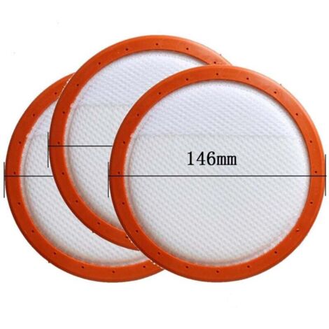 Filtre pour aspirateur en coton lavable rond pour Midea aspirateur C3-L148B C3-L143B VC14A1-VC 146 mm Eléments de filtre HEPA 3 pièces (1/4)