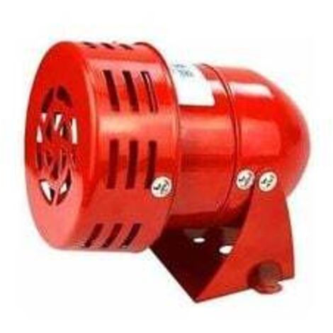 Sirène alarme 220V puissante sirène extérieure alarme 120dB rouge moteur fil Sirne métal corne industrie bateau alarme (1/4)