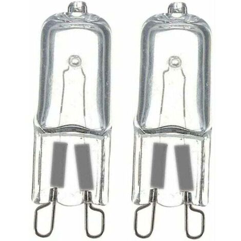 Ampoule G9, lampe halogène G9 à intensité variable, blanc chaud 40 W 1000 lumens, (2 pièces)