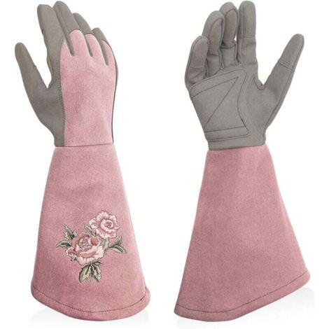 Gants de jardin pour femme - Avec protection complète contre les épines - Gants de travail longs avec résistance aux perforations - Pour le jardinage(3715cm) (1/4)