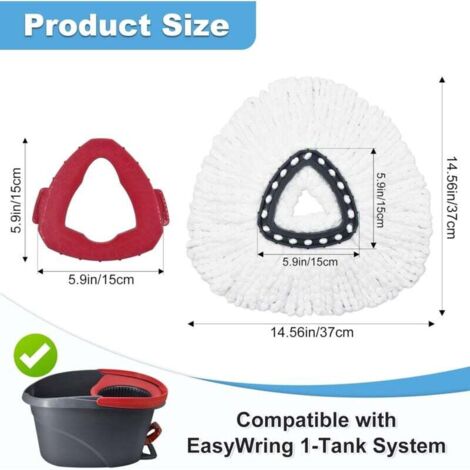 Recharge Tête De Balai Triangle Microfibre – Lavable, Ultra-Absorbante Pour Nettoyage Sol Sans Rayures