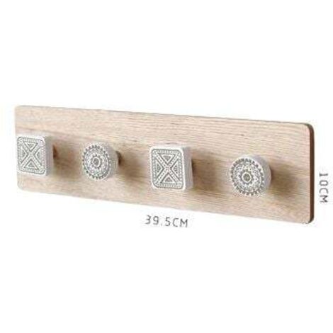 4010cm Patères nordiques minimalistes modernes en bois Creative crochet porte-manteau de manteau mural Décorations murales d'entrée (1/3)