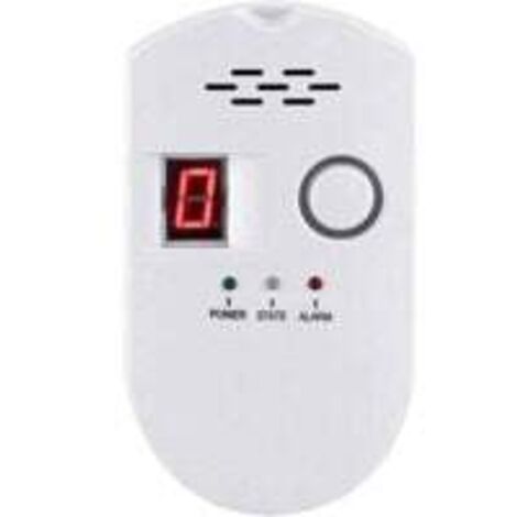 Détecteur de gaz, détecteur de fuite de GPL/gaz naturel/gaz de charbon, moniteur de capteur enfichable avec alarme sonore et affichage numérique LED, méthane combustible, propane (1/5)