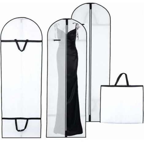 2 Pièces Housse Vetements à Suspendre, 180x60CM Pliable Housse Robe de Mariée, Anti Poussière Humidité Housse Vetements Longue, Housse Vetement Penderie pour Costumes Manteaux Robe de Soirée (1/4)