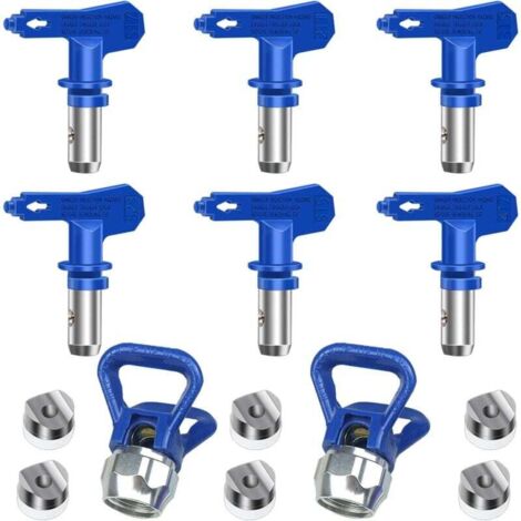 1 ensemble - 6 Pièces Buse de Pulvérisation Airless, Buses de Pulvérisation Réversibles sans Air, Buse Airless pour Pistolet à Peinture Haute Pression (Tapez 211, 315, 417, 515, 517, 523) (1/4)