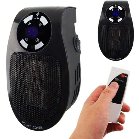 Mini Heater 500w, Mini Chauffage Soufflant 500w, Radiateur Électrique Soufflant 500w, Système Thermostatique, Affichage LED, Protection Contre Surchauffe(Noir) (1/4)