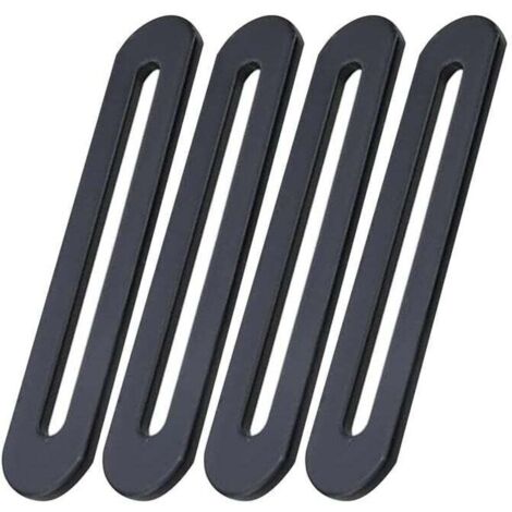 Pattes de Fixations 155 x 19mm Patte de Fixation Noir en Acier Inoxydable Pattes D'assemblage pour Réparation Connexion Fixations Meubles 4PCS (4, 15519mm)