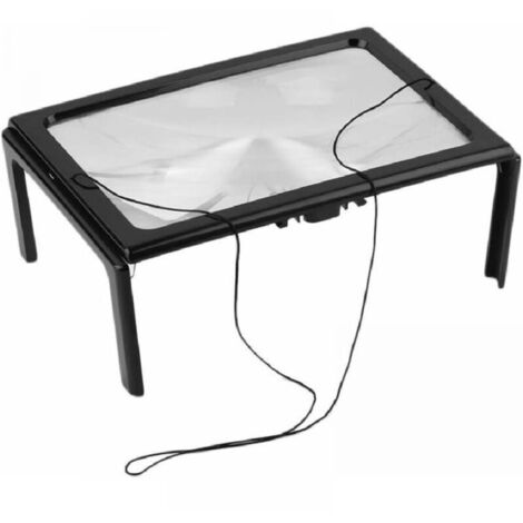 Loupe de lecture pour personnes âgées - (Grossissement : 3x) Loupe de bureau A4 avec éclairage LED (1/4)