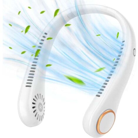 Mini Ventilateur de Cou Portable, Silencieux, Mains Libres, sans Feuilles, Réglable à 360°, 3 Vitesses pour Les Activités Intérieures Extérieures (1/4)