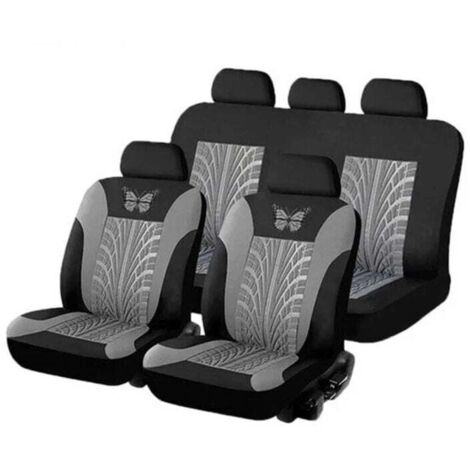 Housse Siege Voiture , Ensemble de Housses de Siège Auto Universelle ,Couvre Sieges pour Avant et Arrière Grise