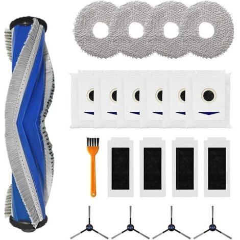 Lot de 20 Accessoires pour Ecovacs Deebot T30 Pro Omni / T30 Omni / T30 Max Aspirateur Robot, 1 Brosse Principale, 4 Brosses Latér (1/4)