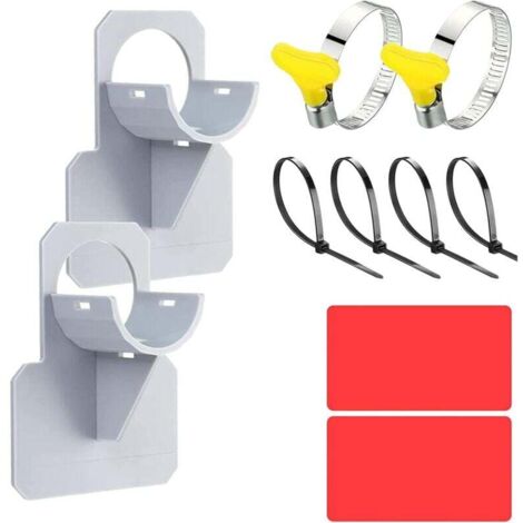 2 PCS Support de Tuyau D'eau, Empêche de Tomber, Accessoire de Piscine, pour Tuyaux d'un Diamètre de 26-38mm (Gris) (1/4)