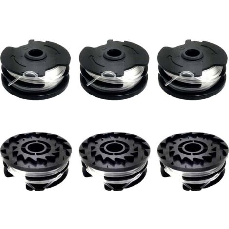 Lot de 6 bobines de fil de rechange pour LIDL Parkside, bobines de rechange pour coupe-bordures LIDL Parkside PRTA 20-Li A1, B2, C3, PRT 550 A1, A3 (1/4)
