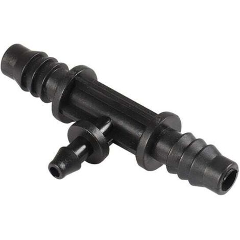 Lot de 5 raccords de tuyau goutte à goutte cannelés de 4 mm et 7 mm de diamètre intérieur pour système d'irrigation agricole de jardin (1/4)
