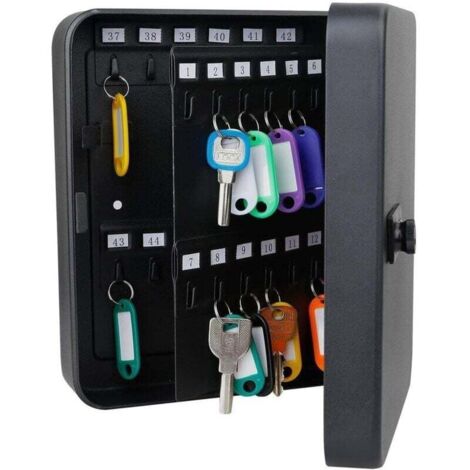 Durable 197723 Keybox Code Armoire pour 54 Clés Fermeture par Combinaison à Code - Avec 6 Porte-clés KEY CLIP