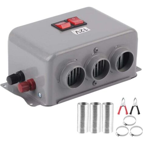 Chauffage de voiture 12 V, 600 W-800 W 3 Trous chauffage rapide plus chaud givre élimination Dégivreur de Pare-brise Chauffage Automatique Ventilateur Désembuage Dégivreur Réchauffeur D'hiver Rapide