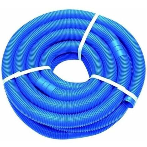 Tuyau de piscine de 32 mm Tuyaux de nettoyage d'eau flexibles Piscines Aspirateur Tuyau de rechange pour piscine hors sol Accessoire Filtre Pompe Résistant aux UV et au chlore Tuyau bleu de (1/4)