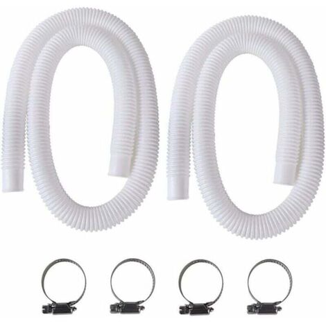 Tuyau de Piscine, 2Pcs 32mm Tuyau pour Piscine Hors Sol, 150cm/59in Tuyau pour Pompe de Piscine pour Intex 330 GPH, 530 GPH et 1000 GPH (1/4)