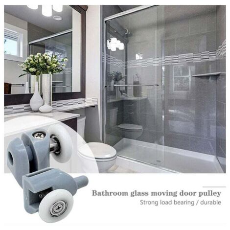 8 Pcs 23mm Galet Rouleau Roulette Roue pour Porte de Douche, Roulettes Coulissantes Porte Salle de Bain