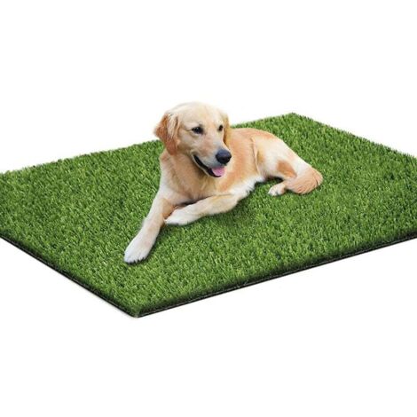 Herbe Artifici pour Chiens Faux Herbe pour Chiots Potty Training Réaliste Intérieur Et Extérieur Gazon Artificiel avec Coussinet en Caoutchouc Antidérapant (S:50 x 70 cm) (1/4)