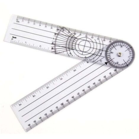 Goniometre Kiné, Professionnel 360 Degré Multi-Règle Angle 14 Pouces Colonne Vertébrale Médicale (1/4)