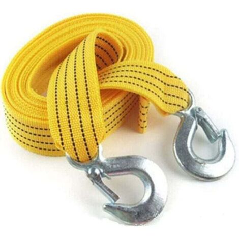 Corde de traction de corde de voiture de traction d'urgence 3 mètres 3 tonnes emballage en carton plastique corde de remorque tour auto-conduite ceinture de remorque solide (1/4)