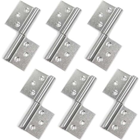 Charnières soudées, baguettes de soudure en inox pour portes métalliques, longueur 10 mm (paquet de 6) (1/4)