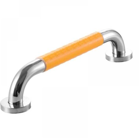 Barre d'appui de douche 1 pièce (30 cm orange) barre d'appui murale en acier inoxydable, poignée de bain de sécurité pour toilettes, salle de bain, cuisine, escaliers (1/4)