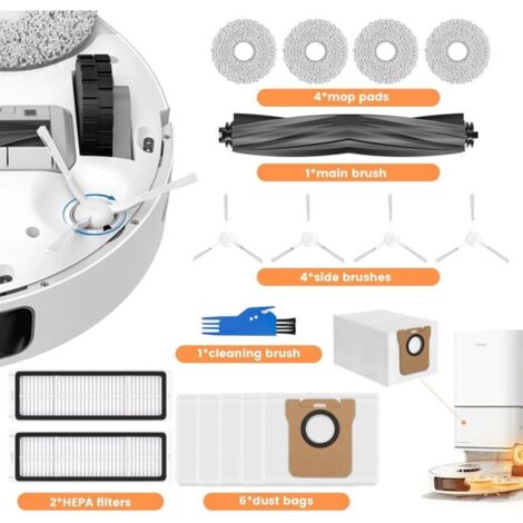 23 Pièces Kit D'Accessoires Pour Dreame L10S Ultra-L10 Ultra, 1 Brosse Principale 6 Sac D - 11