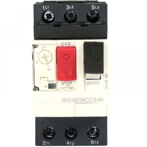Disjoncteur de protection moteur GV2-ME08C Commutateur de protection moteur 2.5-4A (1/4)