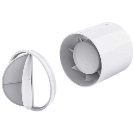 100 mm extracteur d'air silencieux 12W économe en énergie à flux mixte ventilateur de conduit pour bain, évents, serres, tentes (1/4)