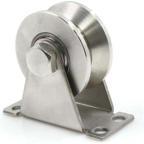 Rouleau De Poulie De Type V En Acier Inoxydable 304, 2 Pièces, 2 Pouces, Rouleme