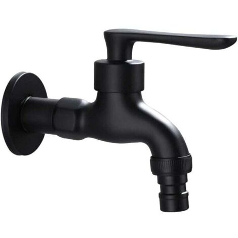 Robinet de jardin extérieur robinet d'eau froide vintage avec interface de commande unique (sorties 1/2 pouce - entrées 1/2 pouce), adapté au jardin, lavage (1/4)