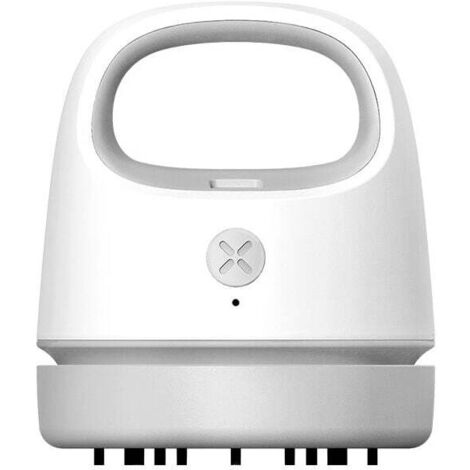Mini aspirateur de table rechargeable : rechargeable par USB, portable, sans fil, rotatif à 360°, mini aspirateur à main pour l'école, la maison, le bureau (gris) (1/4)