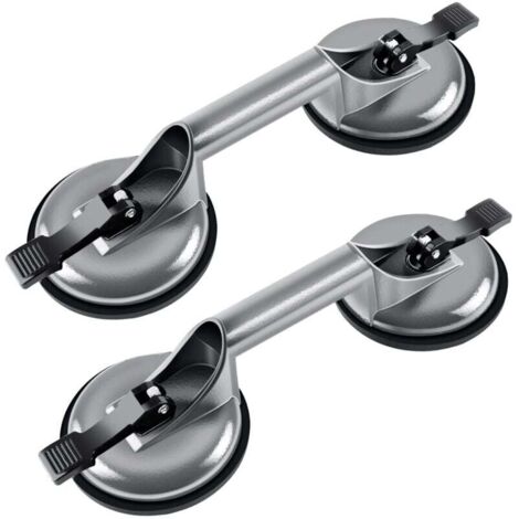 2 x Ventouse Double 100kg, Aluminium Ventouse de Manutention 120mm Ventouses de Vitrier (1/4)
