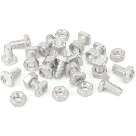50 Pièces Noix de Serre et Boulons de Serre pour l'installation et la Fixation Serre (1/4)