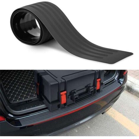 Protecteur de Pare-Chocs arrière, Universelle Porte d'entrée de Coffre de Coffre Anti-Rayures protège la Garniture d'accessoire pour SUV/Voitures, Noir（908cm） (1/4)