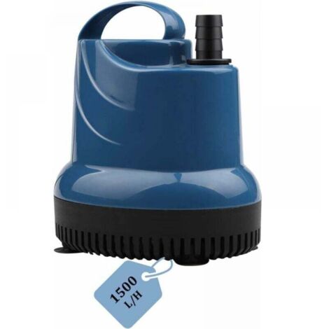 Mini Pompe à Eau Pompe Submersible 1500L/H 20W 230V Pompe à Vide de Cave Hauteur de Décharge 1,6 M Câble 1,8 M Convient pour Jardins, Aquariums, Étangs, Fontaines