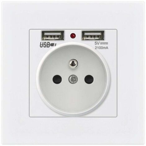 Prise murale 2 ports USB Fibaro Walli N USB Outlet - FIBARO - Domotique