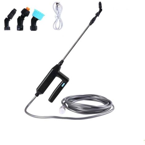 Pulvérisateur électrique, Lance Telescopique Pulverisateur Electrique Toiture, USB Rechargeable Pulvérisateur Jardin, Portable Pulvérisateur Jardin avec Buses et 3M de Tuyau