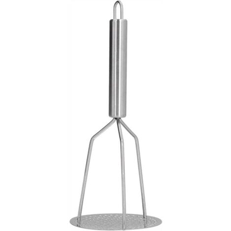 Presse-purée professionnel en acier inoxydable ALOVEZ, polyvalent avec grande plaque de pressage ronde, pommes de terre en acier inoxydable, ustensile de cuisine et de cuisson, confiture lisse, (1/4)