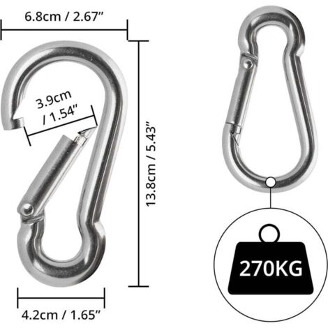 Mousqueton Vis Mousqueton Sac A Main Lot De 4 Mousquetons M6 En Acier Inoxydable Mousqueton Balancoire Mousqueton Vis Mousqueton Sac A Main Lot De 4 Mousquetons M6 En Acier Inoxydable Mousqueton Balancoire